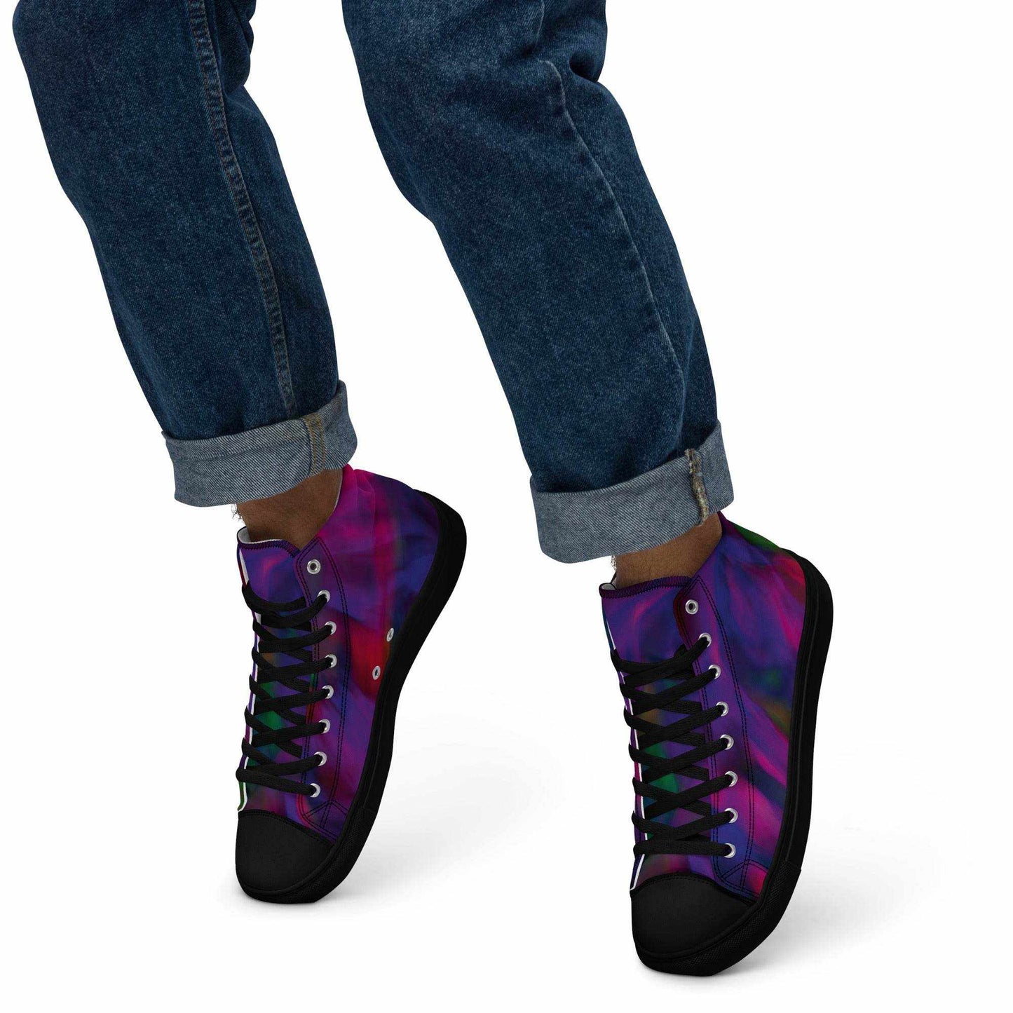 Retro Galaxy Colored High Top Canvas Shoes - Purcell's Clothing Company