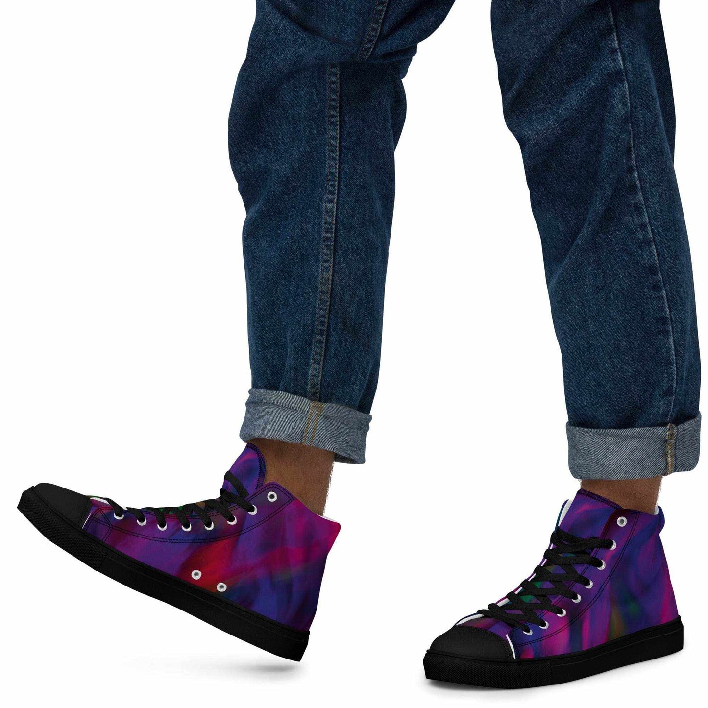 Retro Galaxy Colored High Top Canvas Shoes - Purcell's Clothing Company