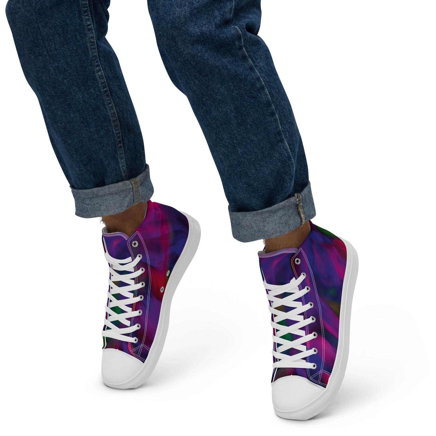 Retro Galaxy Colored High Top Canvas Shoes - Purcell's Clothing Company