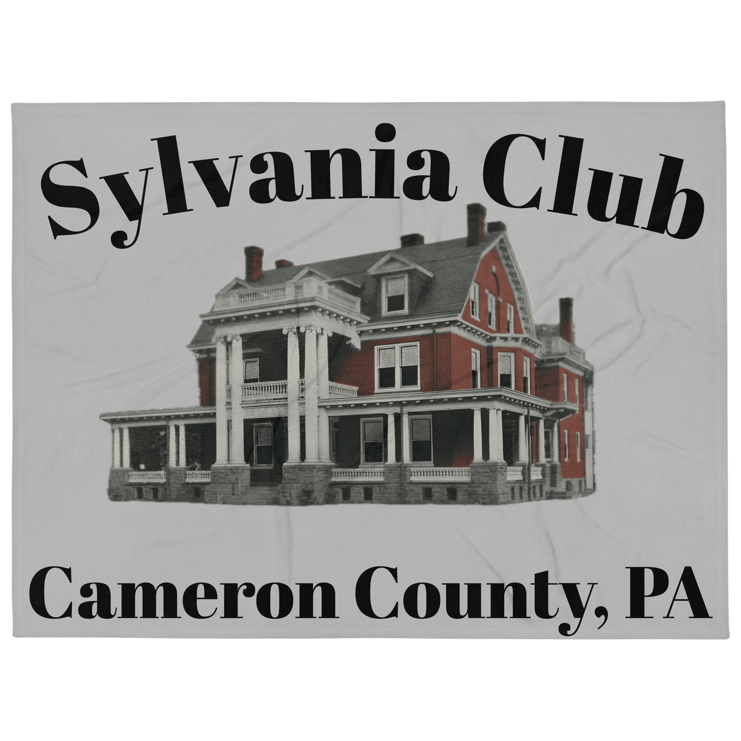 Throw Blanket With Print of Sylvania Club - Purcell's Clothing Company