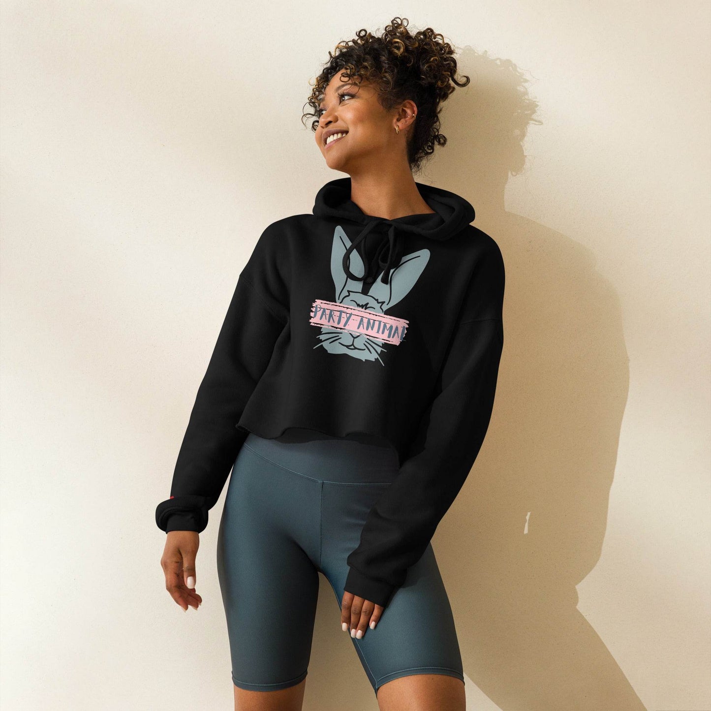 Purcell's Party Animal Print Crop Hoodie - Purcell's Clothing Company