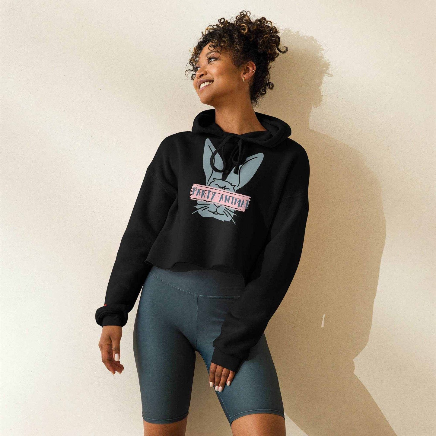 Purcell's Party Animal Print Crop Hoodie - Purcell's Clothing Company