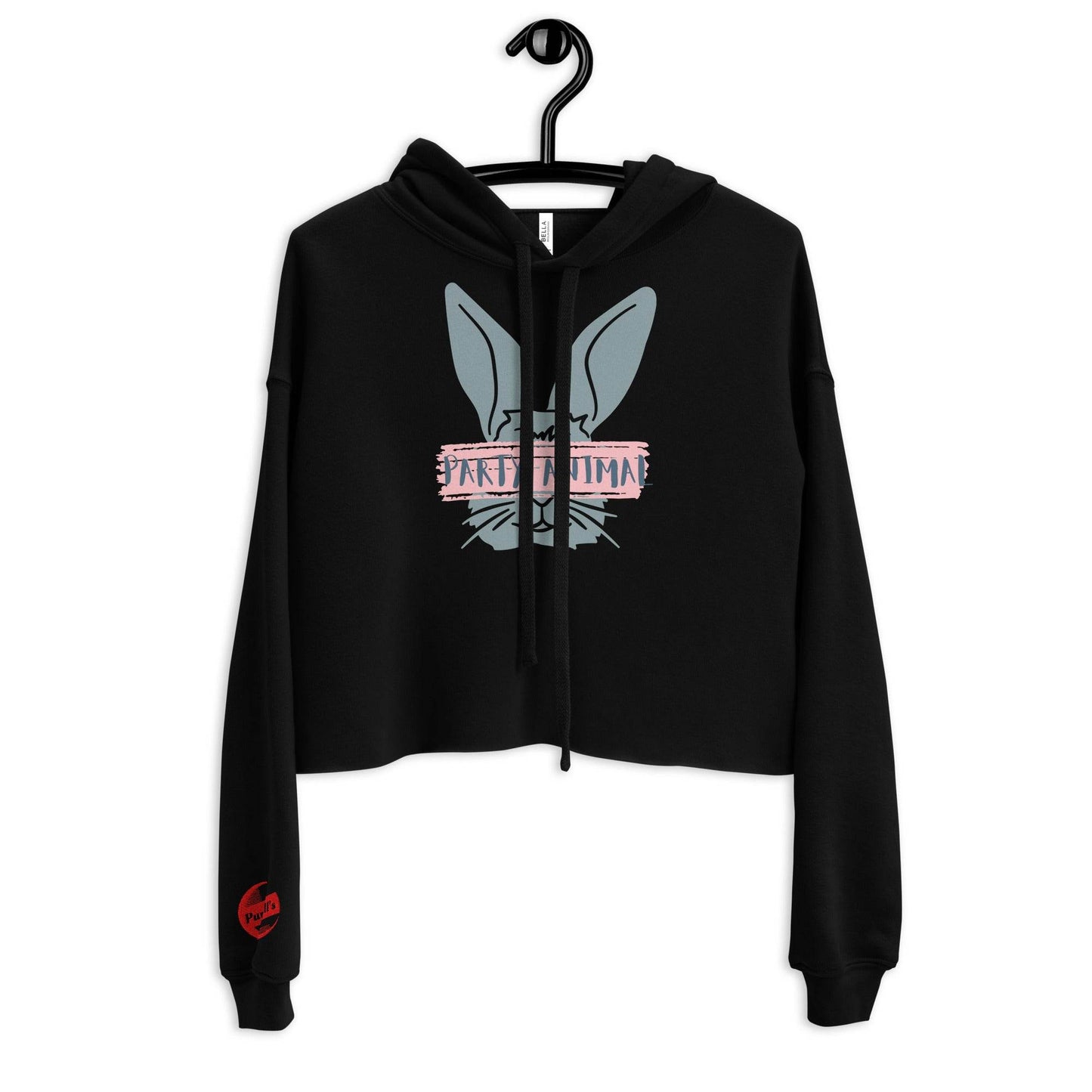 Purcell's Party Animal Print Crop Hoodie - Purcell's Clothing Company