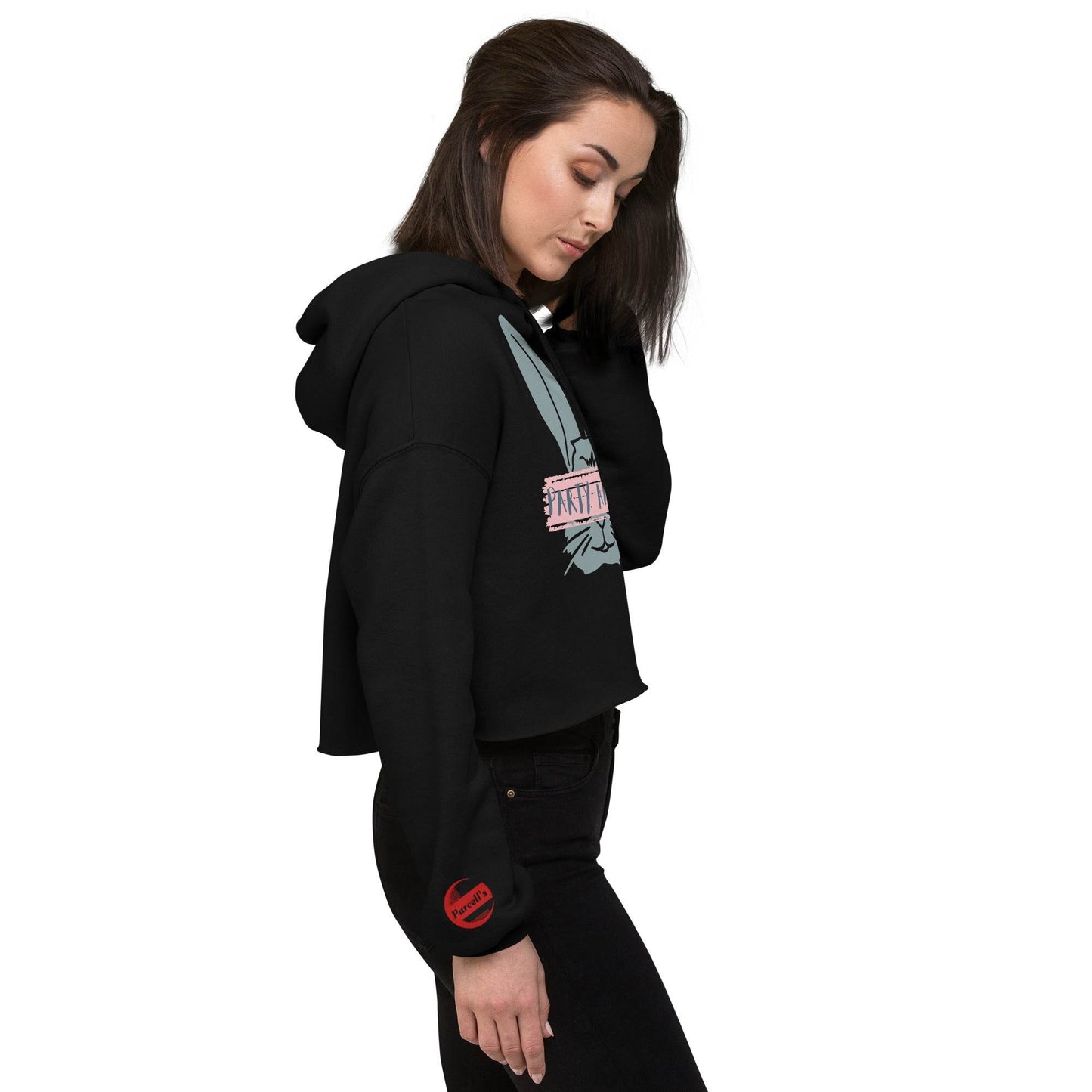 Purcell's Party Animal Print Crop Hoodie - Purcell's Clothing Company