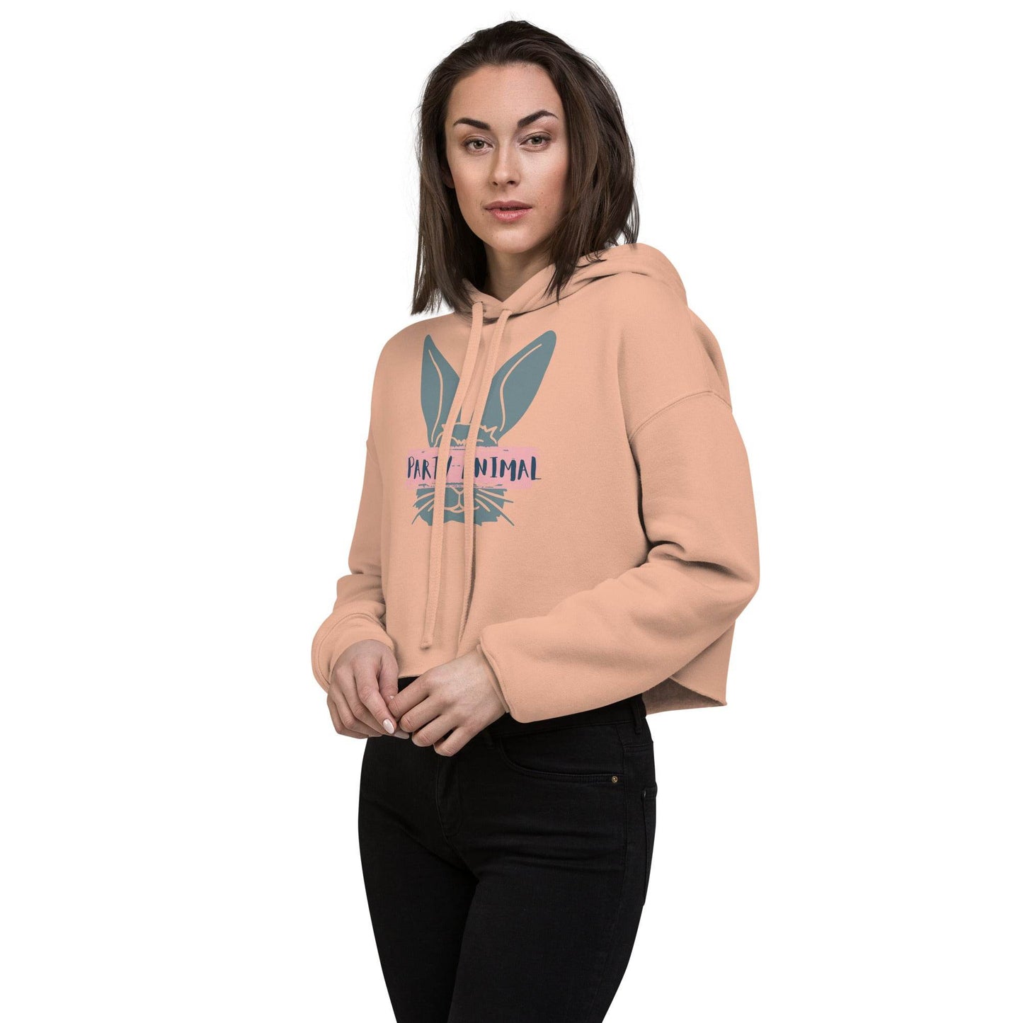 Purcell's Party Animal Print Crop Hoodie - Purcell's Clothing Company