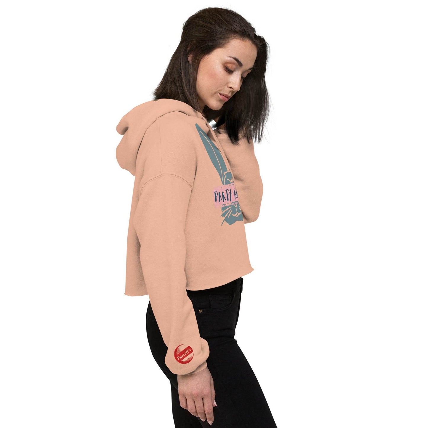 Purcell's Party Animal Print Crop Hoodie - Purcell's Clothing Company
