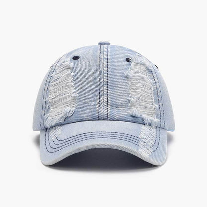 Distressed Cotton Baseball Cap - Purcell's Clothing Company