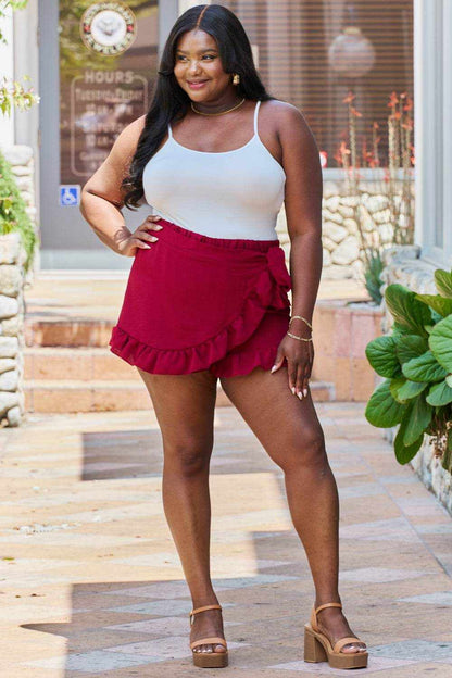 GeeGee Remember Me Plus Size Ruffled Hem Skort - Purcell's Clothing Company