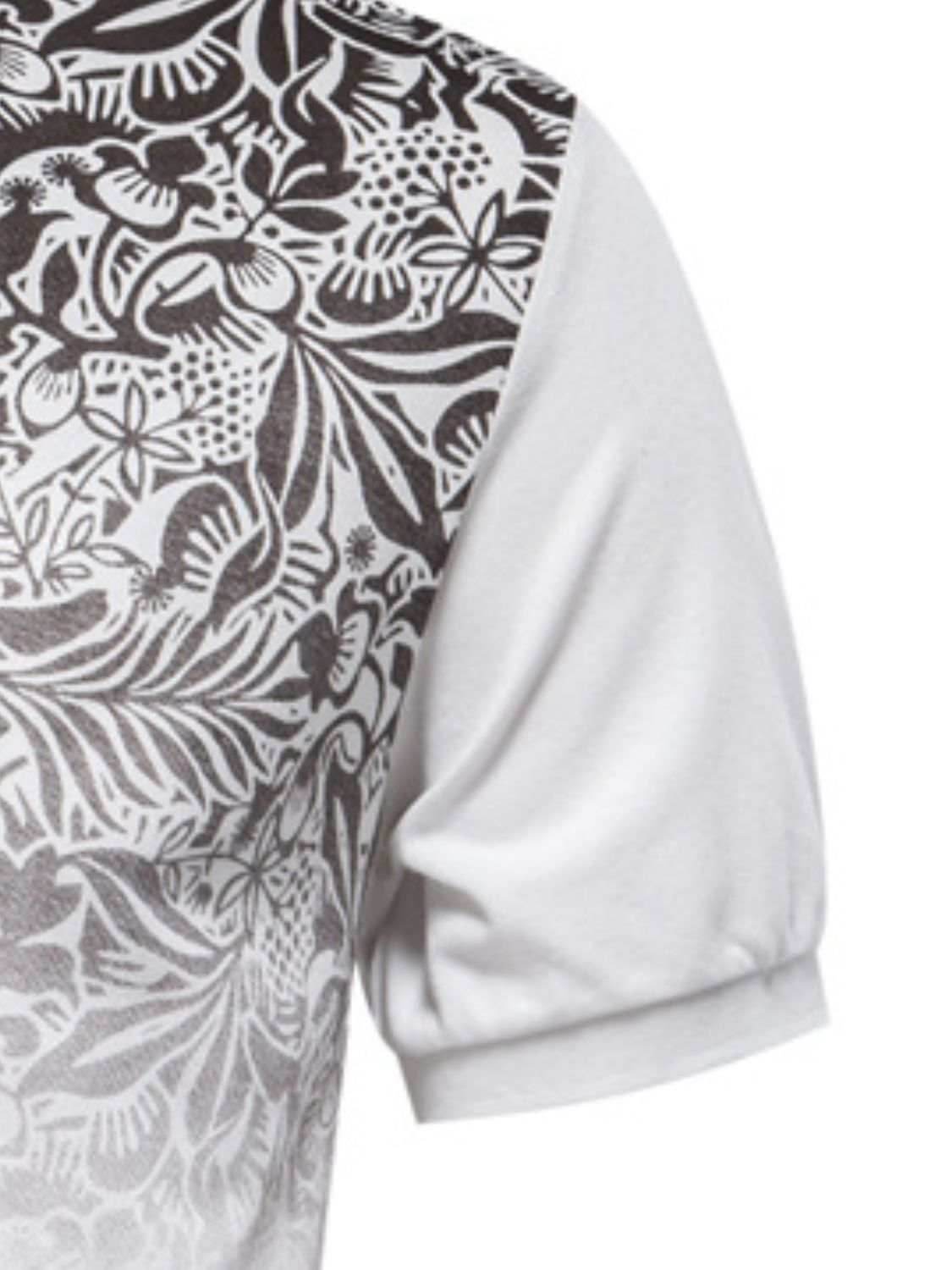Printed Collared Neck Short Sleeve Polo - Purcell's Clothing Company