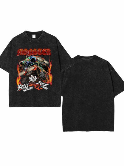 Graphic Round Neck Half Sleeve T-Shirt - Purcell's Clothing Company