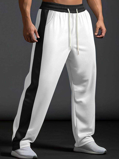 Drawstring Contrast Wide Leg Pants - Purcell's Clothing Company