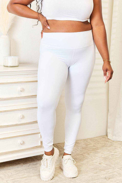 Double Take Wide Waistband Sports Leggings - Purcell's Clothing Company
