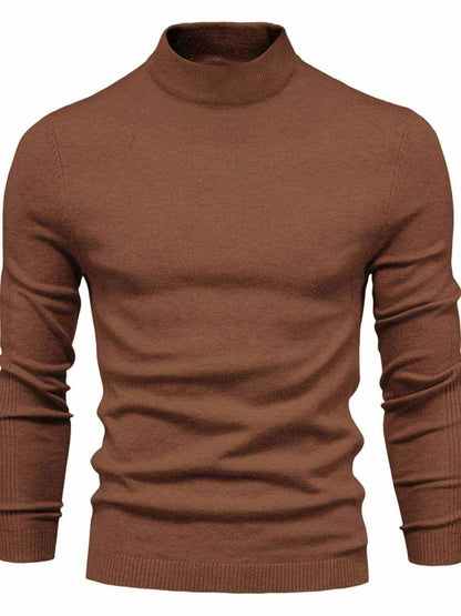 Men's Mock Neck Long Sleeve Sweater - Purcell's Clothing Company