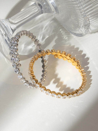 Stainless Steel Inlaid Zircon Bracelet - Purcell's Clothing Company