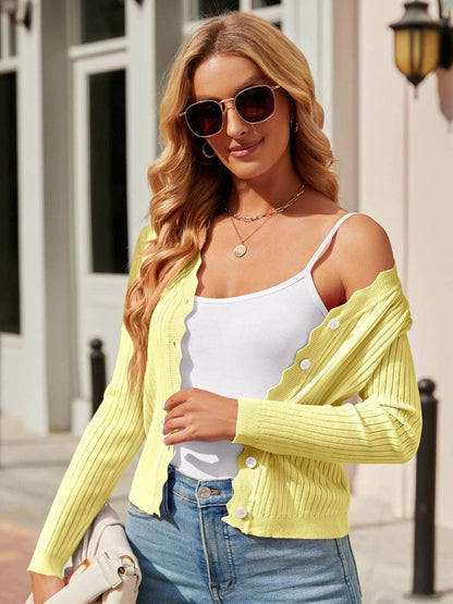 Button Up Long Sleeve Cardigan - Purcell's Clothing Company