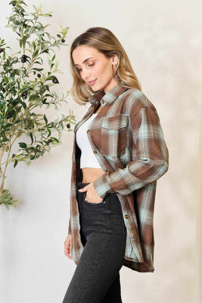 Mandy Plaid Dropped Shoulder Shirt - Purcell's Clothing Company
