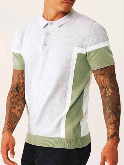 Button Short Sleeve Contrast Polo - Purcell's Clothing Company