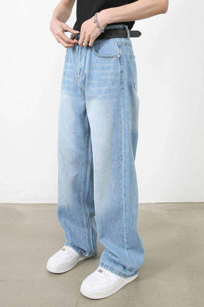Men's Wide Straight Jeans with Pockets - Purcell's Clothing Company