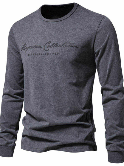 Round Neck Letter Graphic T-Shirt - Purcell's Clothing Company