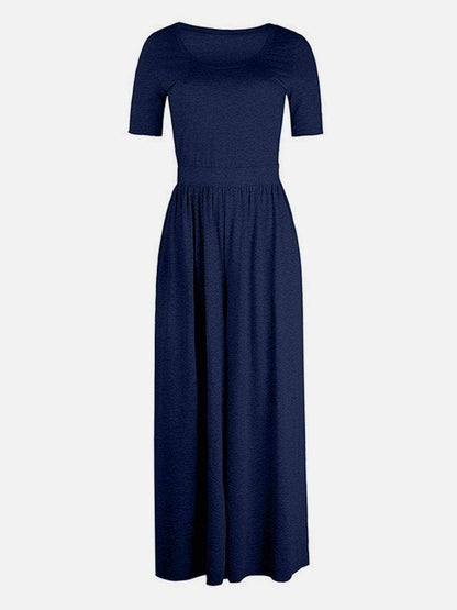 Scoop Neck Short Sleeve Jumpsuit - Purcell's Clothing Company