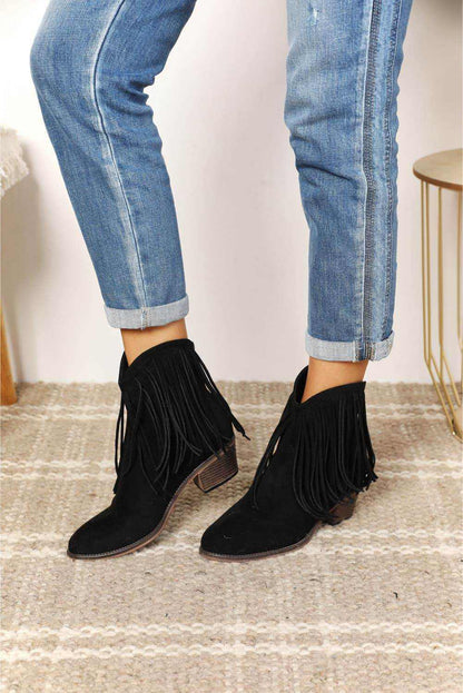 Legend Women's Fringe Cowboy Western Ankle Boots - Purcell's Clothing Company