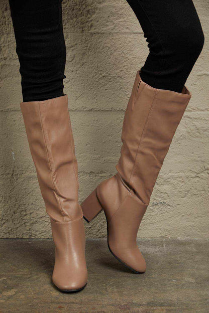 East Lion Corp Block Heel Knee High Boots - Purcell's Clothing Company