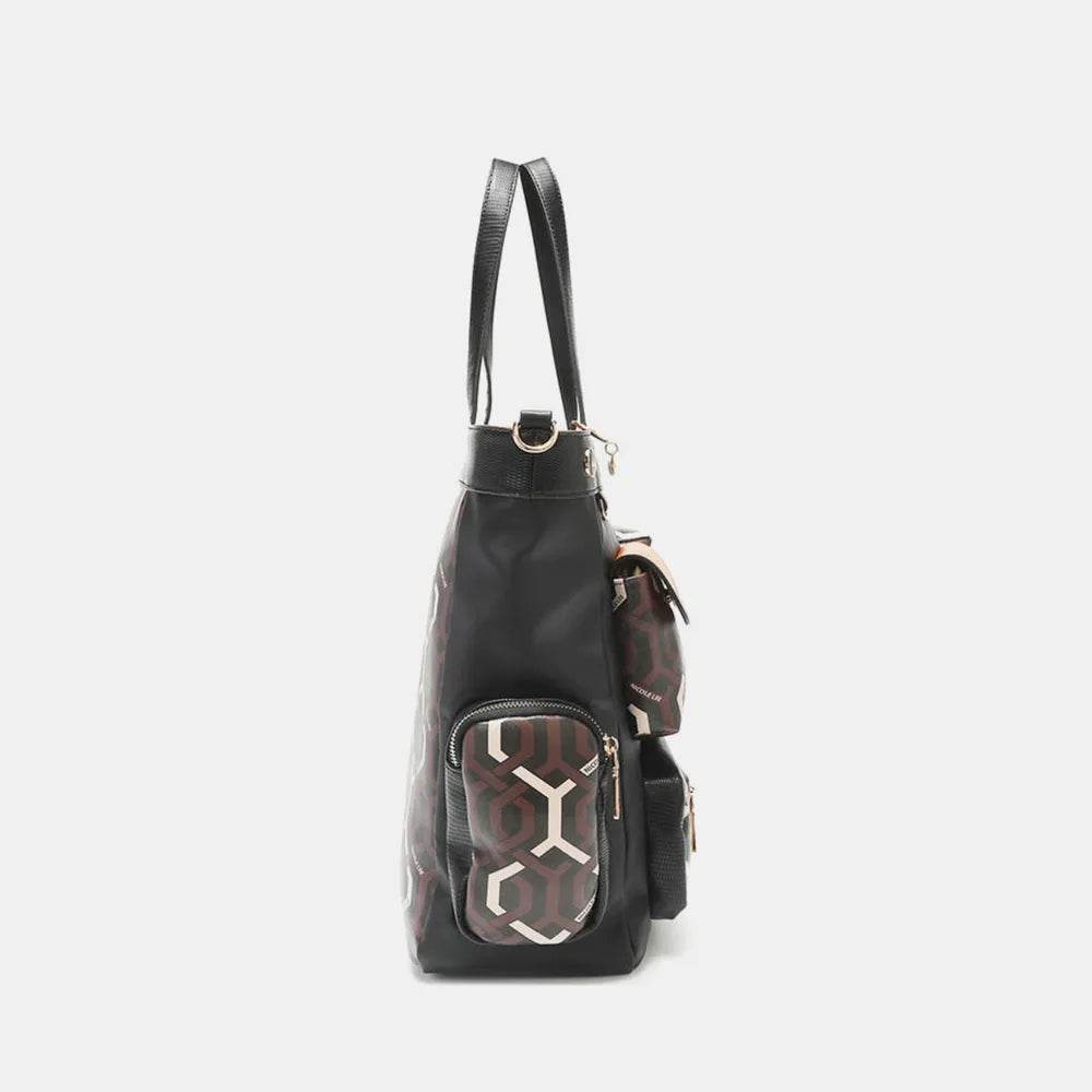 Nicole Lee USA Geometric Pattern Tote Bag - Purcell's Clothing Company