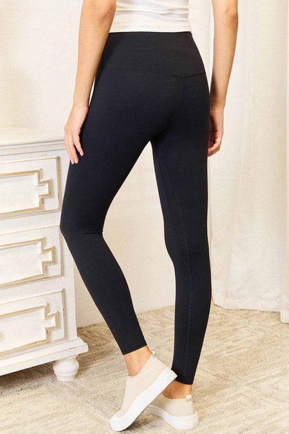 Double Take Wide Waistband Sports Leggings - Purcell's Clothing Company