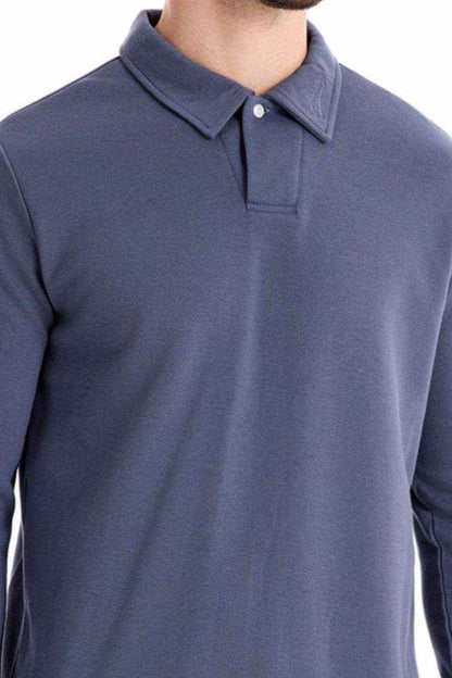 Collared Neck Long Sleeve Polo - Purcell's Clothing Company