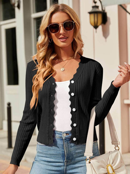 Button Up Long Sleeve Cardigan - Purcell's Clothing Company