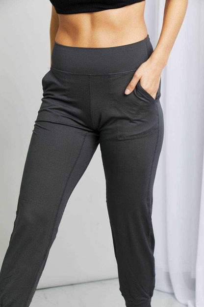 Leggings Depot Full Size Wide Waistband Cropped Joggers - Purcell's Clothing Company