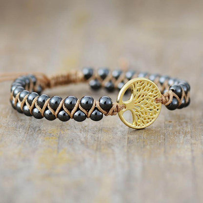 Alloy Natural Stone Braided Bracelet - Purcell's Clothing Company