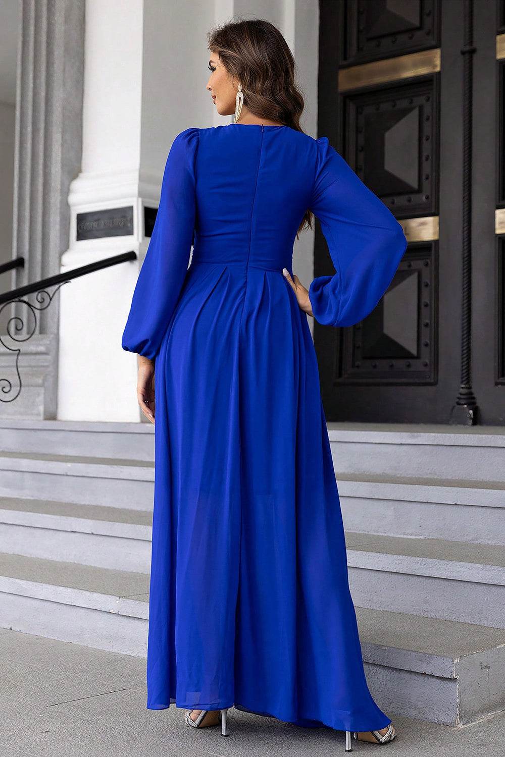 Twist Front Cutout Long Sleeve Dress - Purcell's Clothing Company