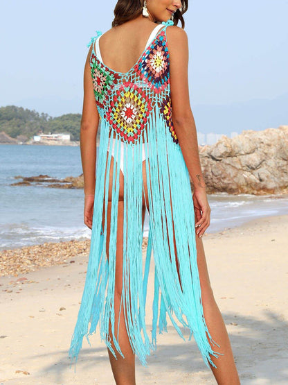 Fringe Spaghetti Strap Cover-Up - Purcell's Clothing Company
