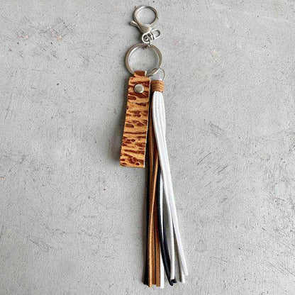 Genuine Leather Tassel Keychain - Purcell's Clothing Company