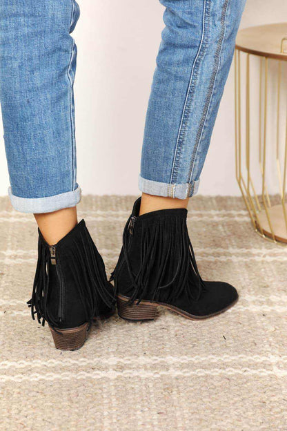 Legend Women's Fringe Cowboy Western Ankle Boots - Purcell's Clothing Company