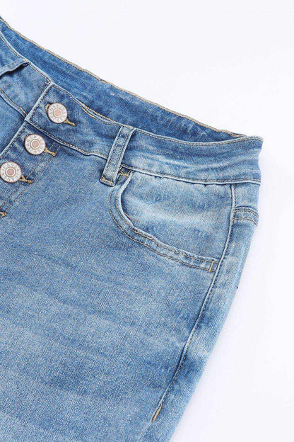 High Waist Button Fly Flared Jeans - Purcell's Clothing Company