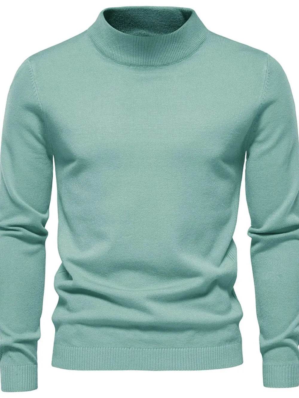 Men's Mock Neck Long Sleeve Sweater - Purcell's Clothing Company