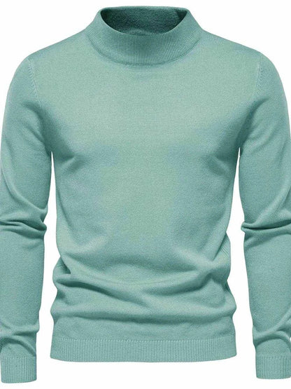 Men's Mock Neck Long Sleeve Sweater - Purcell's Clothing Company