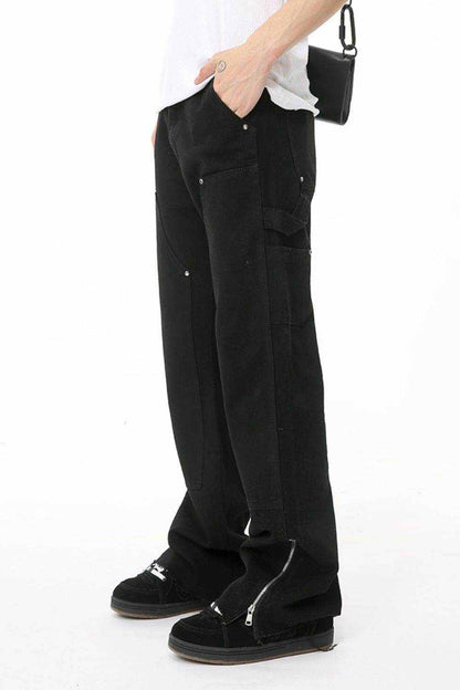 Men's Raw Hem Bootcut Jeans with Zip-Up Sides - Purcell's Clothing Company