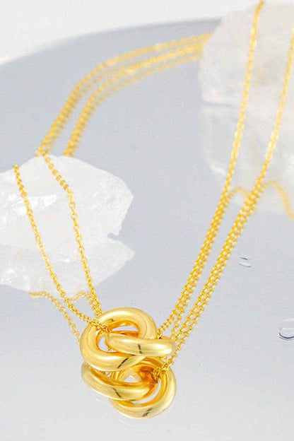 Linked Ring Pendant Chain Necklace - Purcell's Clothing Company