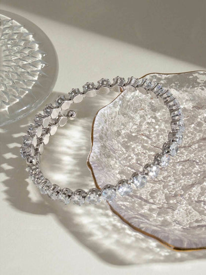 Stainless Steel Inlaid Zircon Bracelet - Purcell's Clothing Company