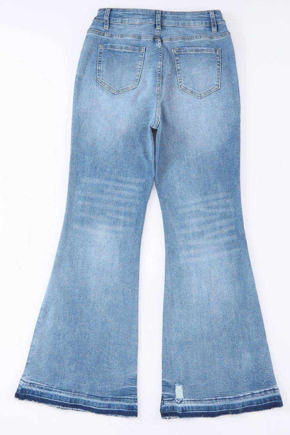 High Waist Button Fly Flared Jeans - Purcell's Clothing Company