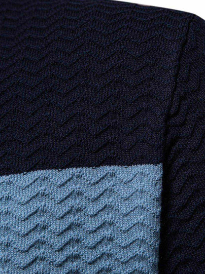 Collared Neck Striped Texture Knit Polo - Purcell's Clothing Company