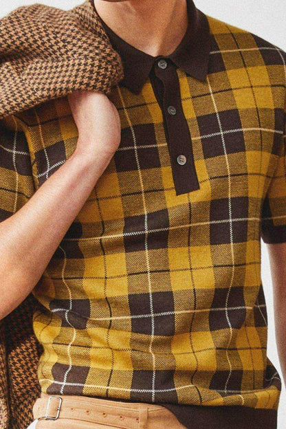 Plaid Short Sleeve Polo - Purcell's Clothing Company