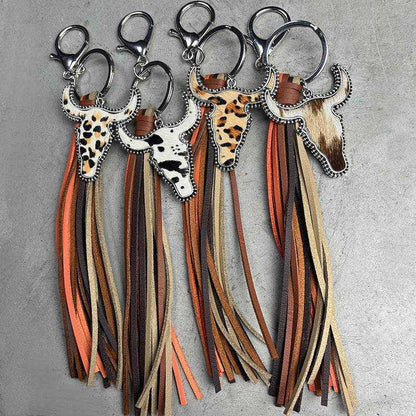 Bull Shape Fringe Key Chain - Purcell's Clothing Company