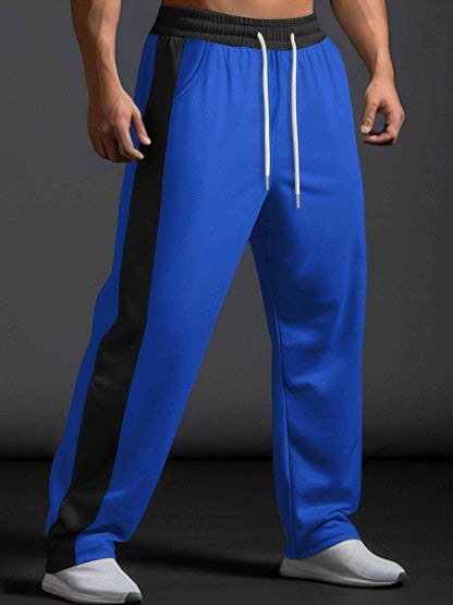 Drawstring Contrast Wide Leg Pants - Purcell's Clothing Company