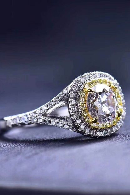 Two-Tone 1 Carat Moissanite Ring - Purcell's Clothing Company