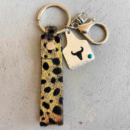 Genuine Leather Alloy Keychain - Purcell's Clothing Company