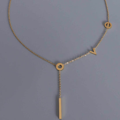 Titanium Steel Letter Necklace - Purcell's Clothing Company